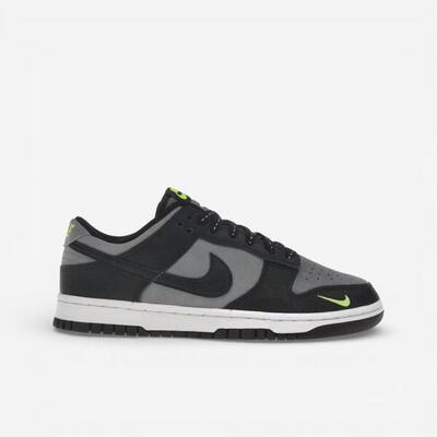 Nike dunk low black cool grey volt mini swoosh