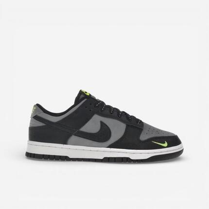 Nike Dunk Low Black Cool Grey Volt Mini Swoosh