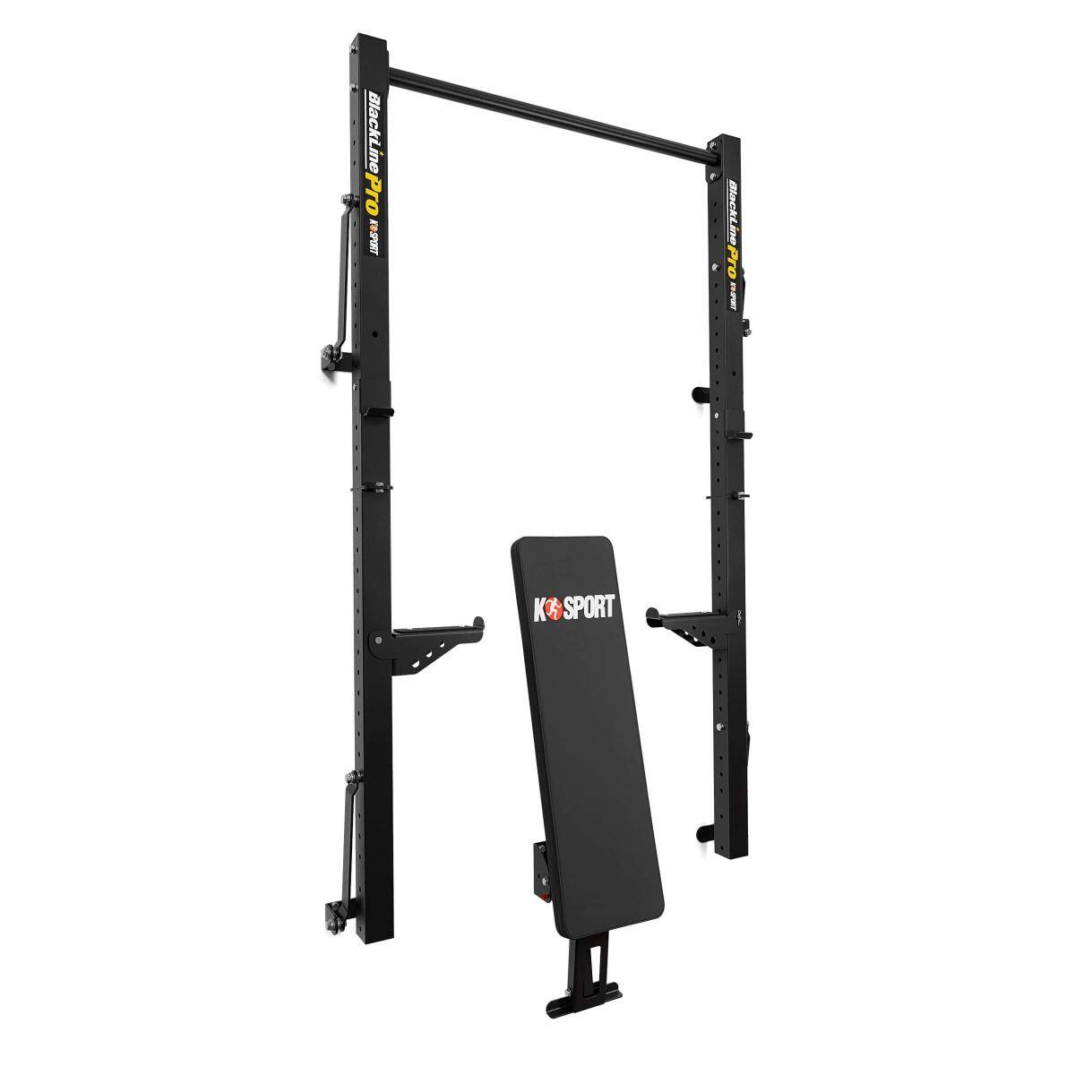 Wallrack pliable avec banc de musculation pliable 2/5