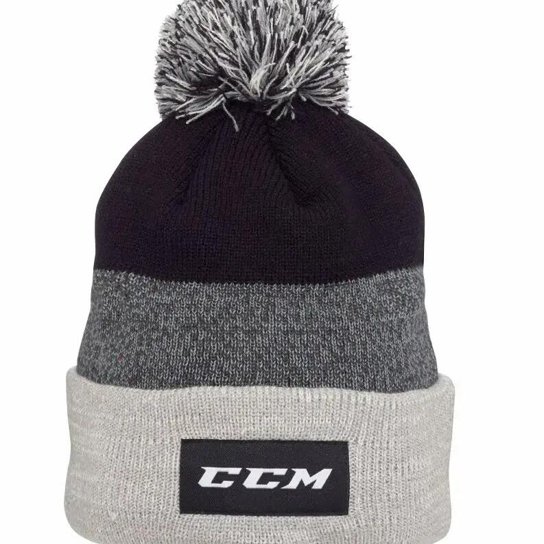Team Cuffed Pom Knit uts - Adult - Black - One Size