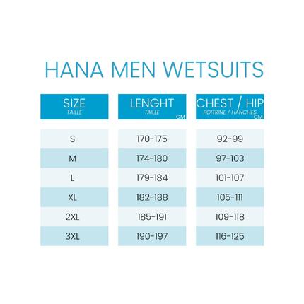 Męska pełna pianka neoprenowa 4-3mm