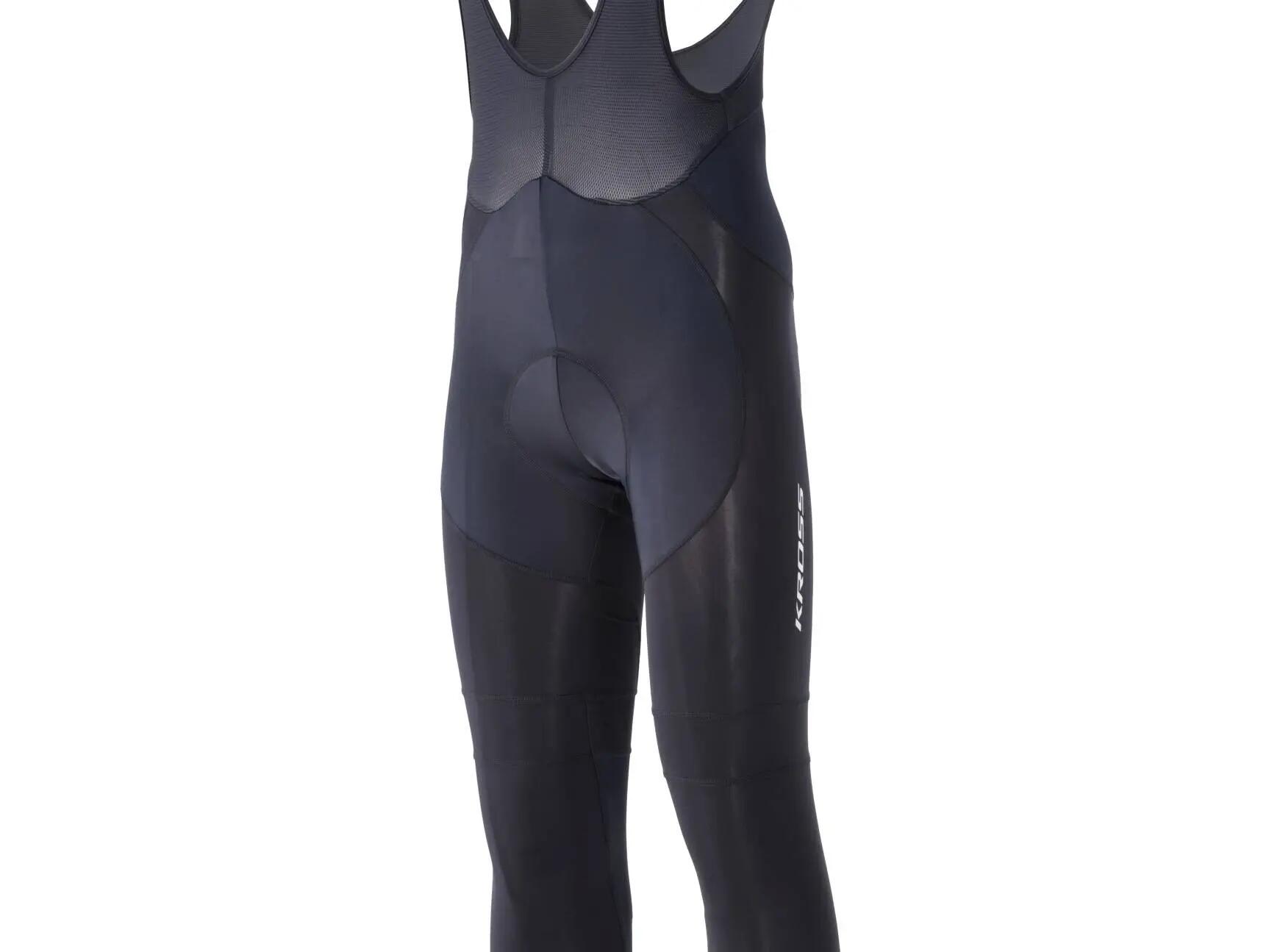 Pantaloni KROSS Pro Long Bib Shorts 2.0, mărime M, cu bretele și pad. 3/4