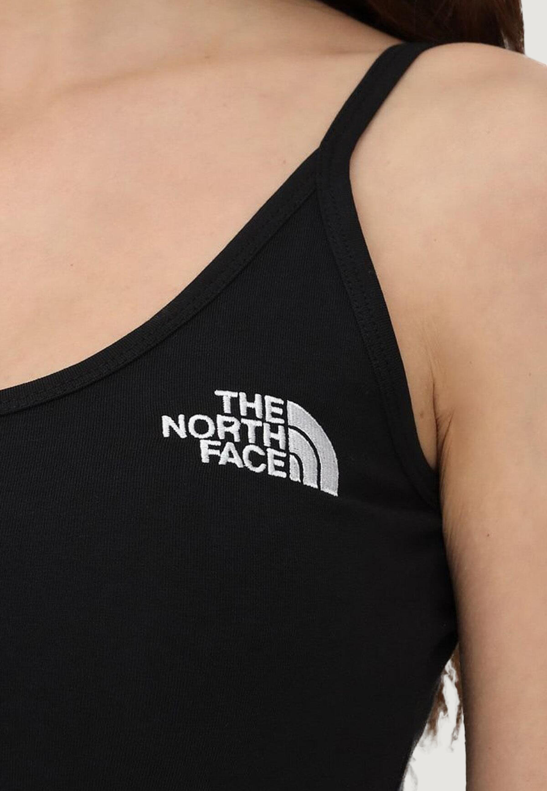 Canotte Donna Slim Crop Tank Nero 3/4