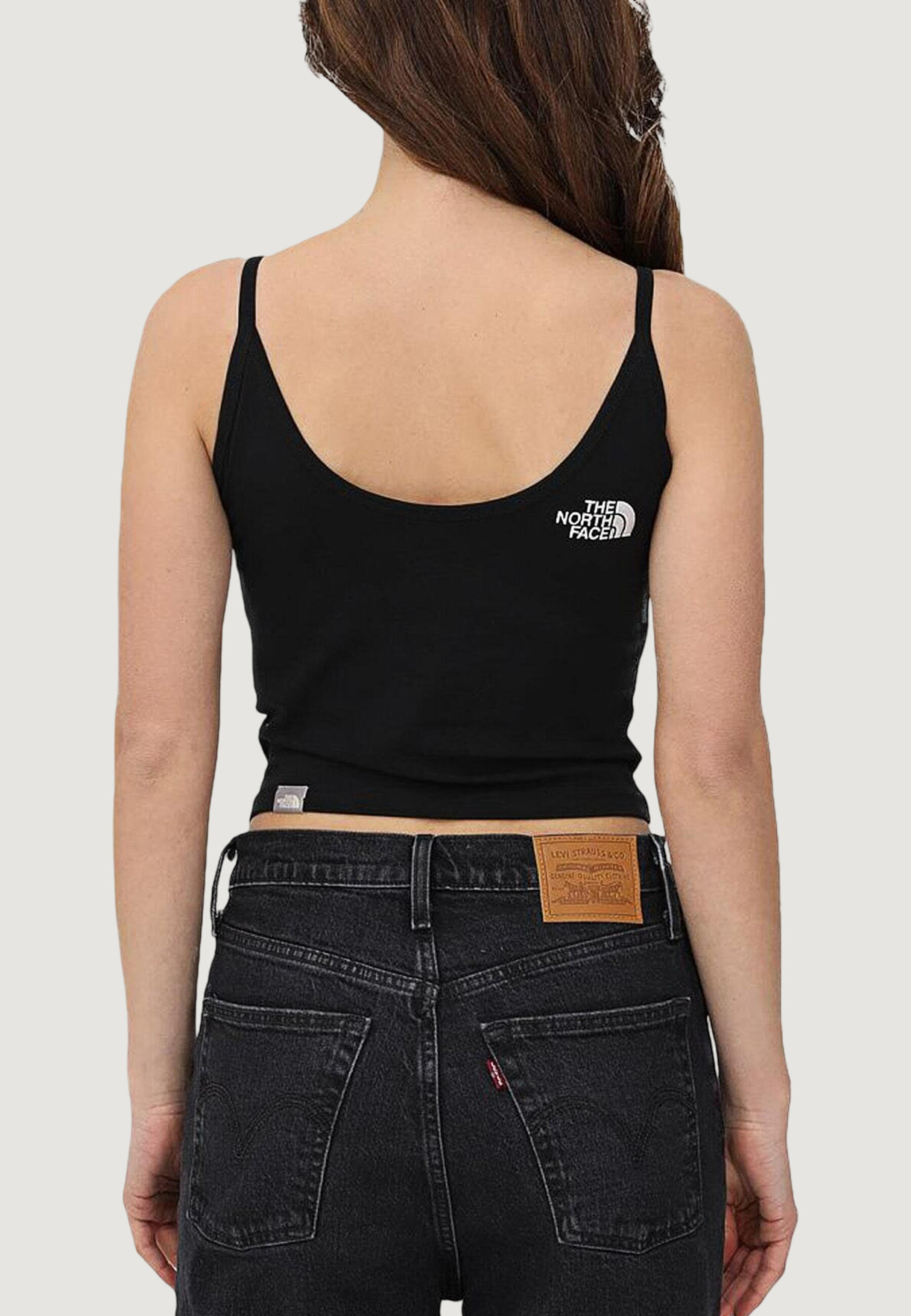 Canotte Donna Slim Crop Tank Nero 4/4