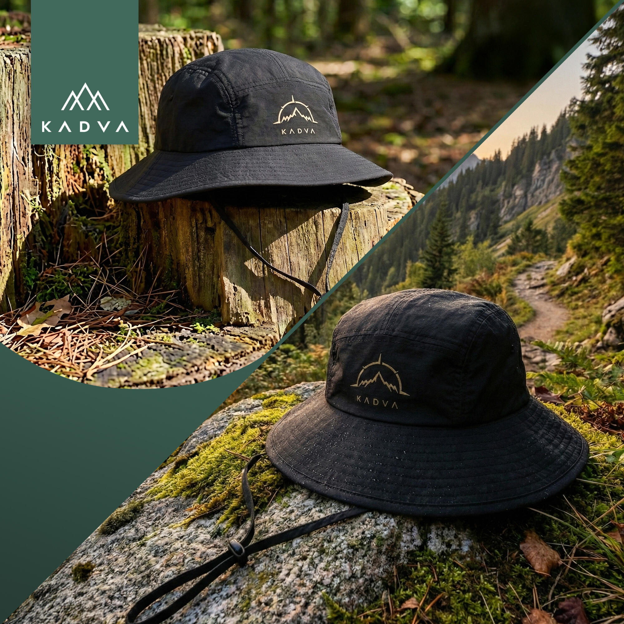 Chapeau KADVA Hiker réglable noir taille unique 6/6