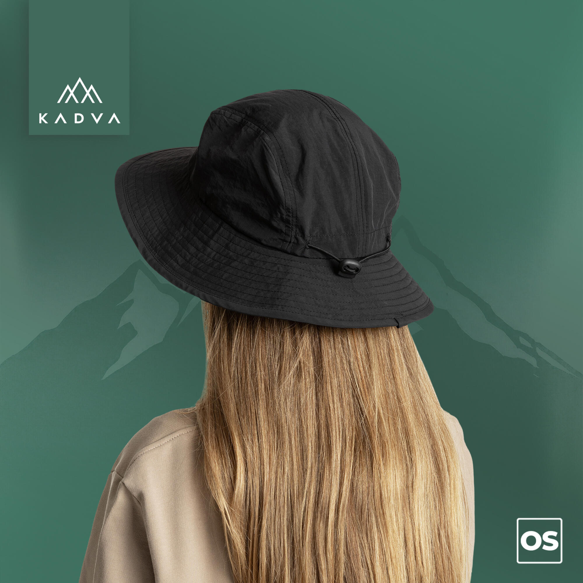 Chapeau KADVA Hiker réglable noir taille unique 2/6