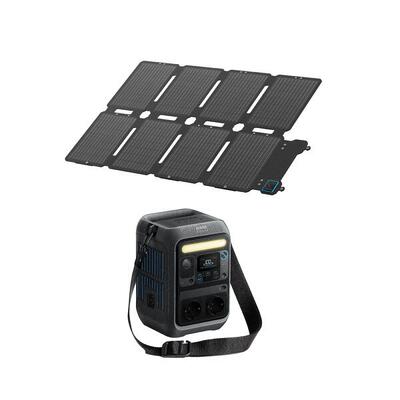 Kit powerstation anker solix c300x ac met zonnepaneel ps100x(100w)