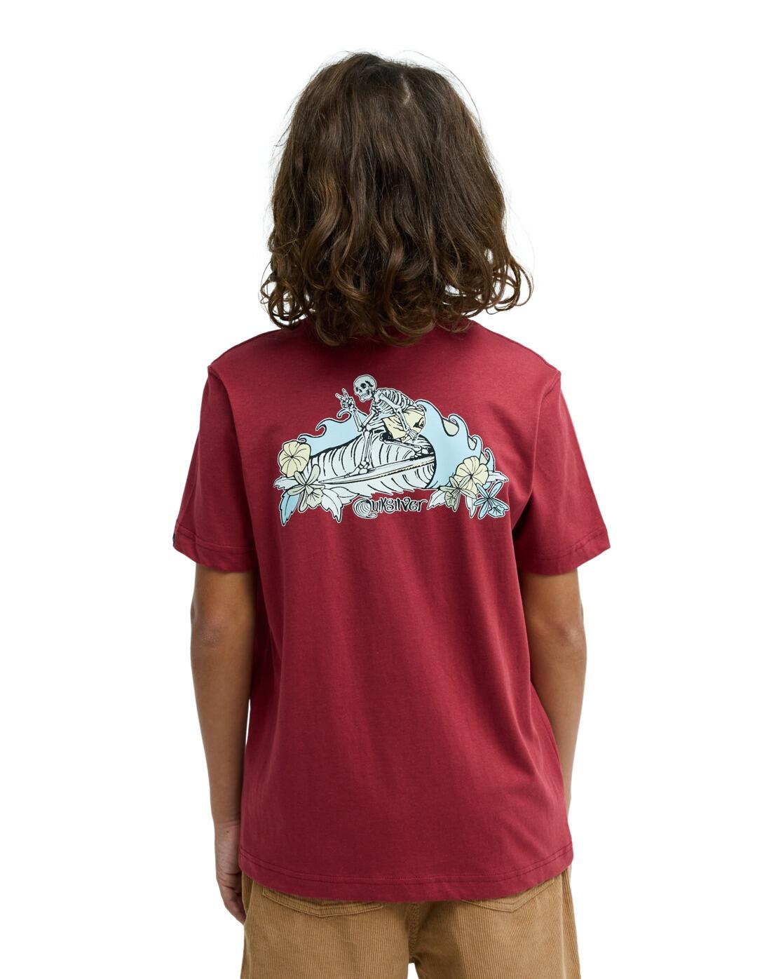 Camiseta de manga corta SKELETON RIDE Rojo Niño 2/4