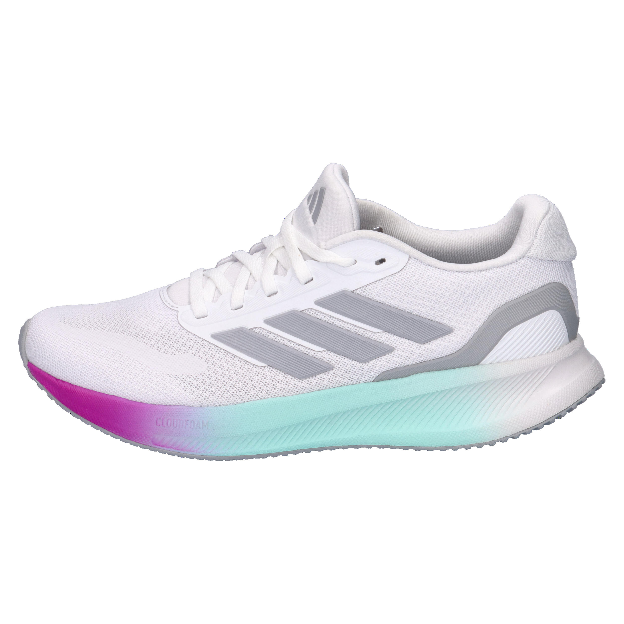 Buty damskie adidas Runfalcon 5 - białe, siateczkowa cholewka, Cloudfoam 10/15