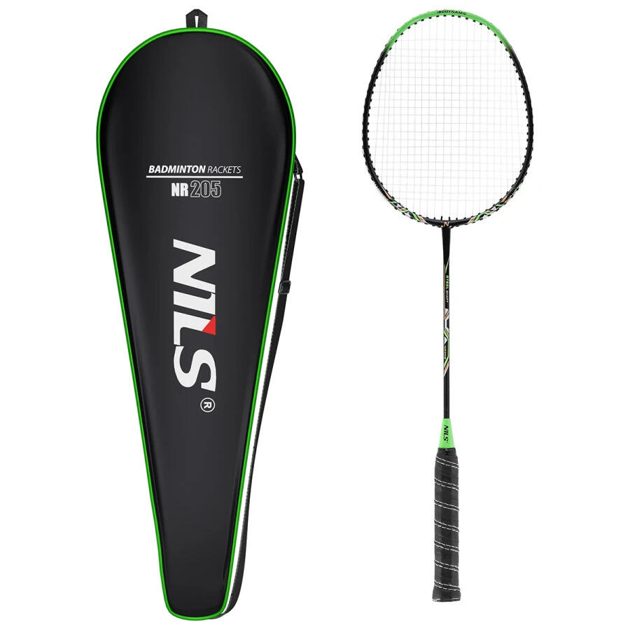 Nils - Raquette De Badminton Nils Nr205 - Raquette De Badminton - Noir|vert - Taille Unique - Decathlon