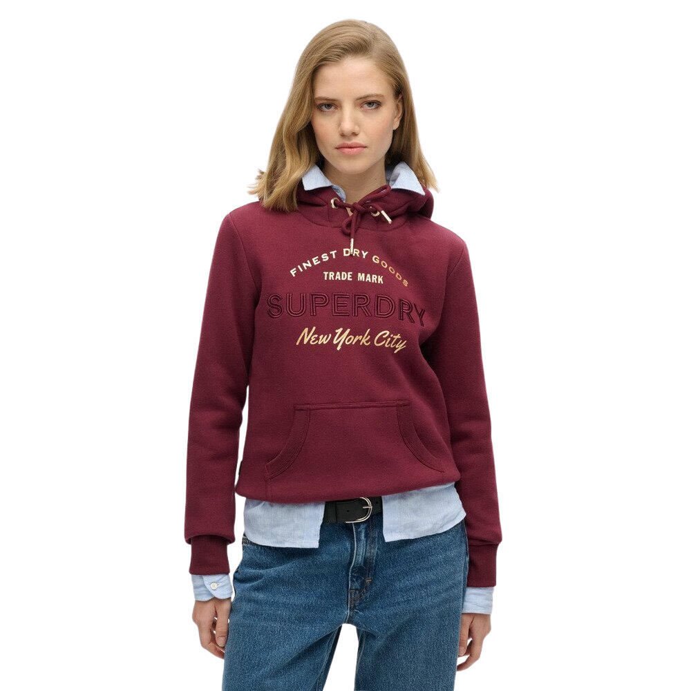 Sweat Rouge  Femme Superdry Luxe 3/5