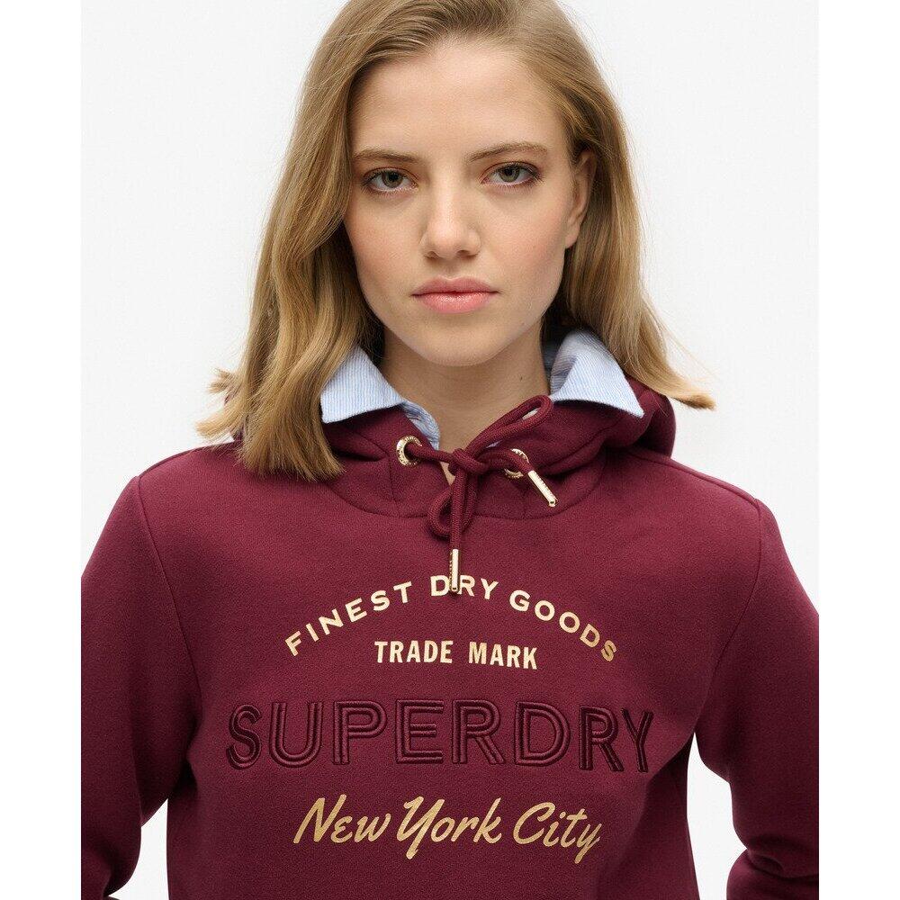 Sweat Rouge  Femme Superdry Luxe 5/5