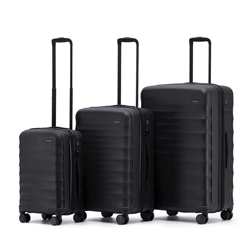 Tosca Interstellar 2.0 - 4-Wheel Expandable Suitcase Set of 3 - Black (Small, Me