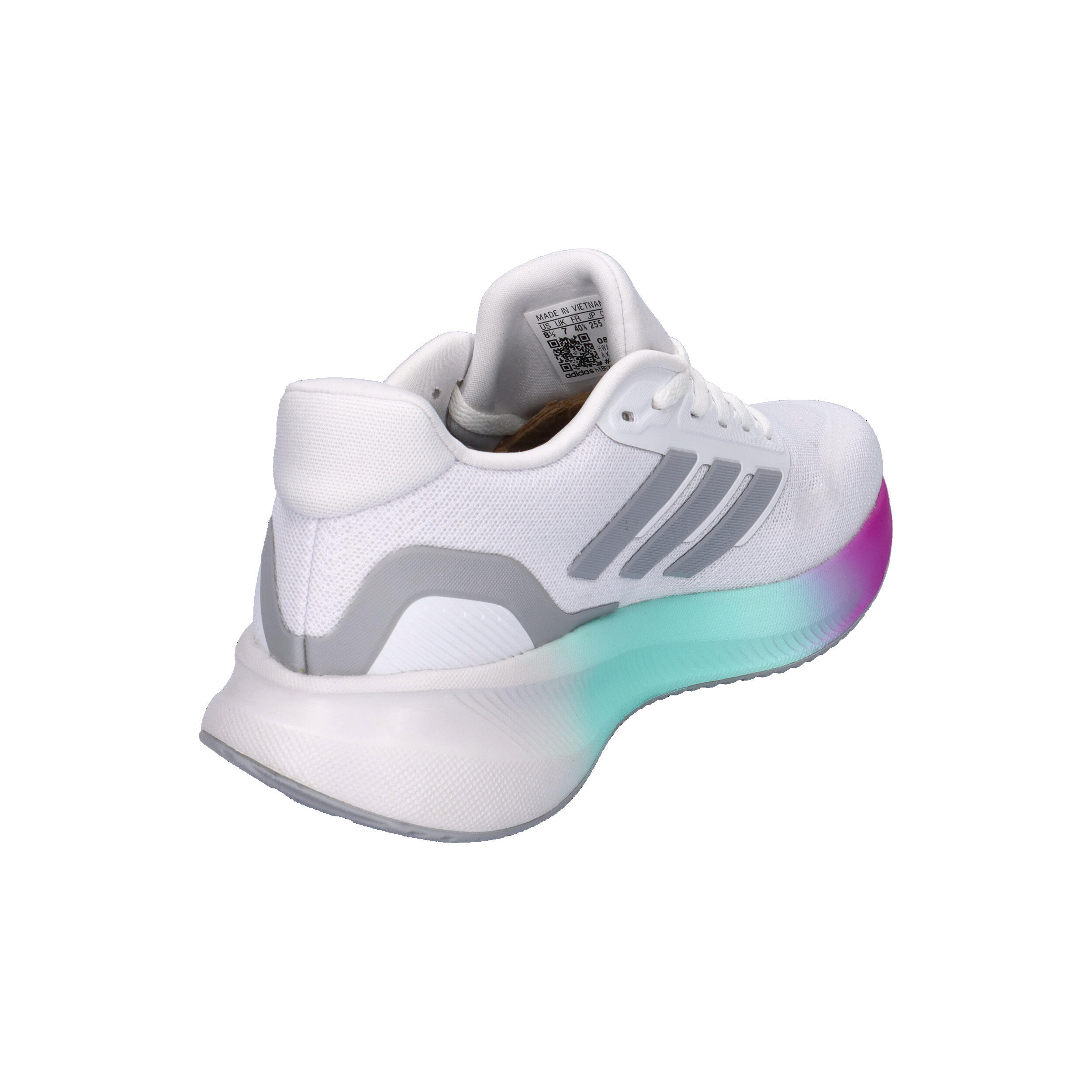 Buty damskie adidas Runfalcon 5 - białe, siateczkowa cholewka, Cloudfoam 14/15