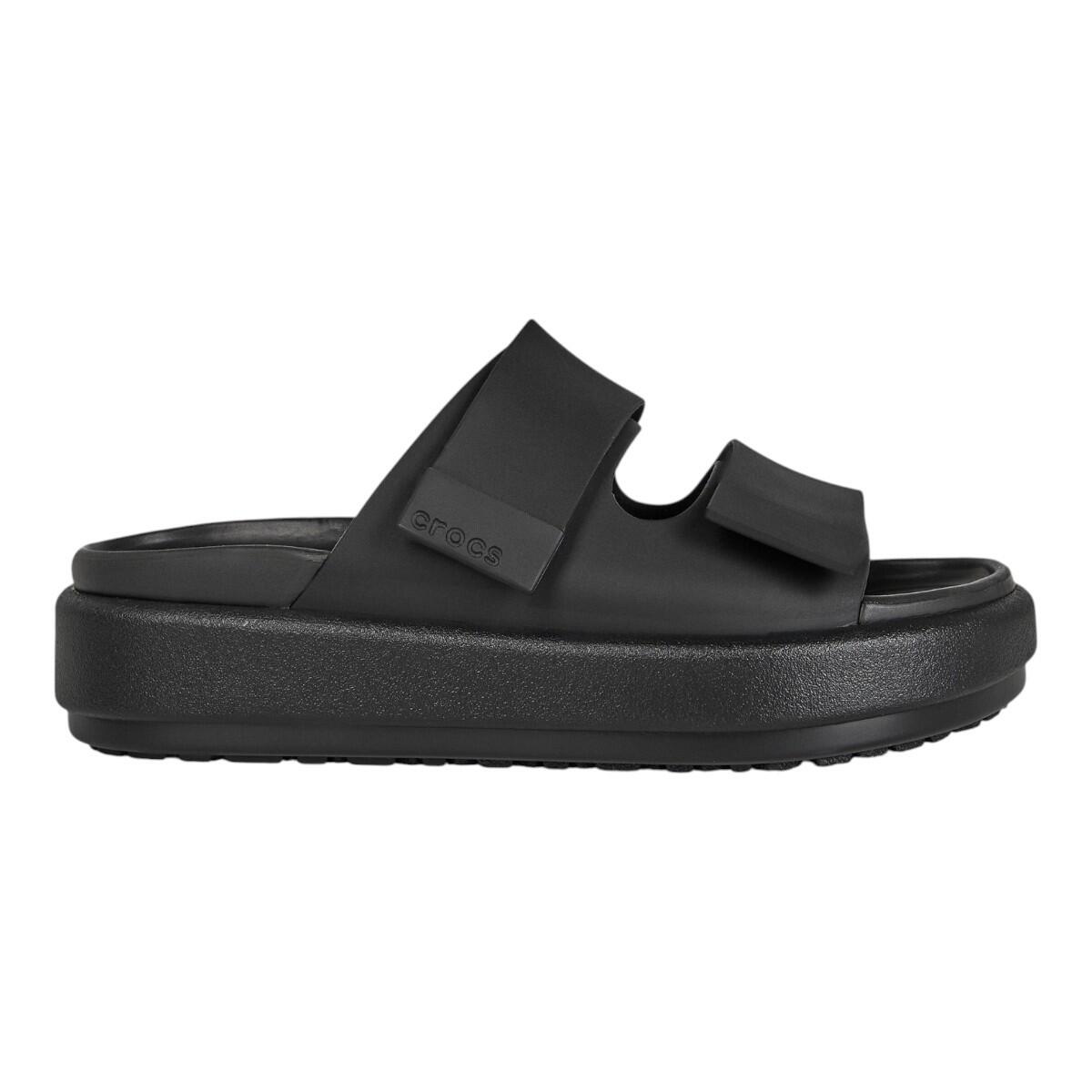 Crocs - Brooklyn Luxe Sandal Blk/blk 060-black/black - Tongs - Noir - 39/42 - Decathlon