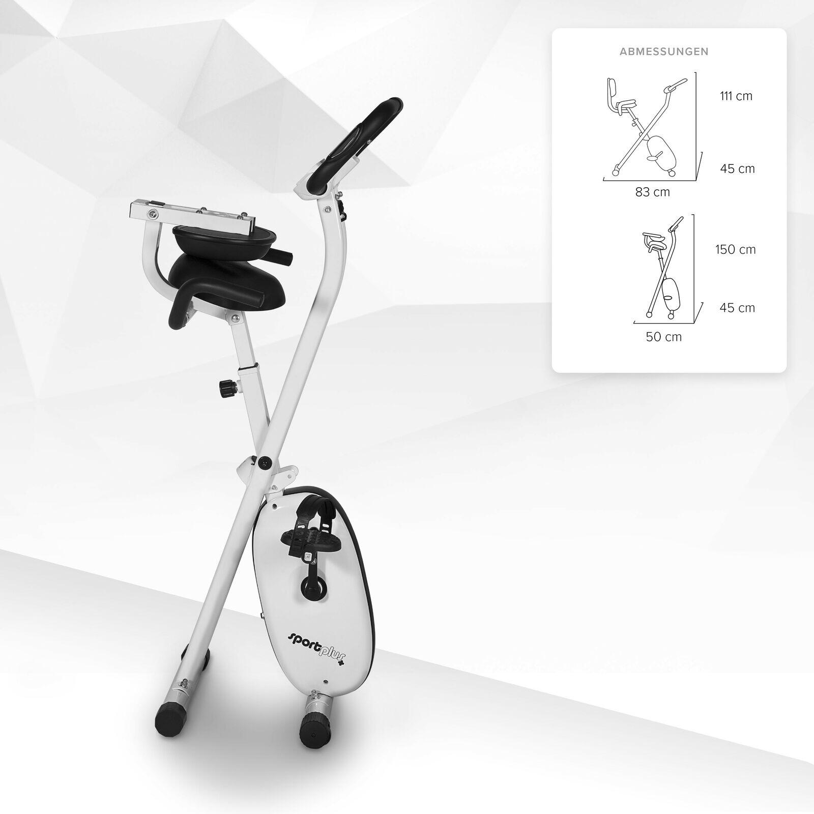 SportPlus klappbarer Heimtrainer, Rückenlehne, Trainingscomputer, einstellbar 7/8