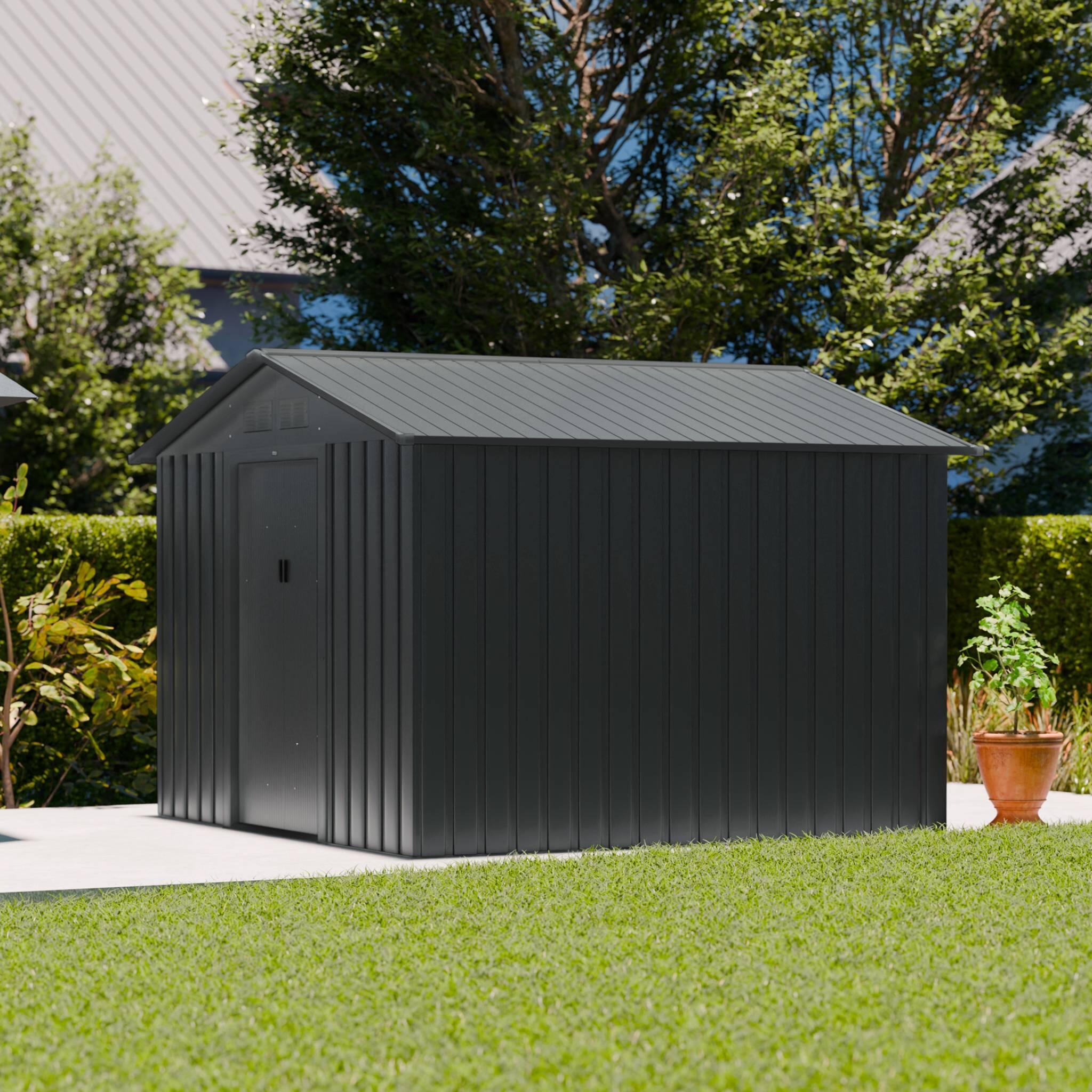 Galpão metálico para jardim, 7.06m², Antracite 4/6