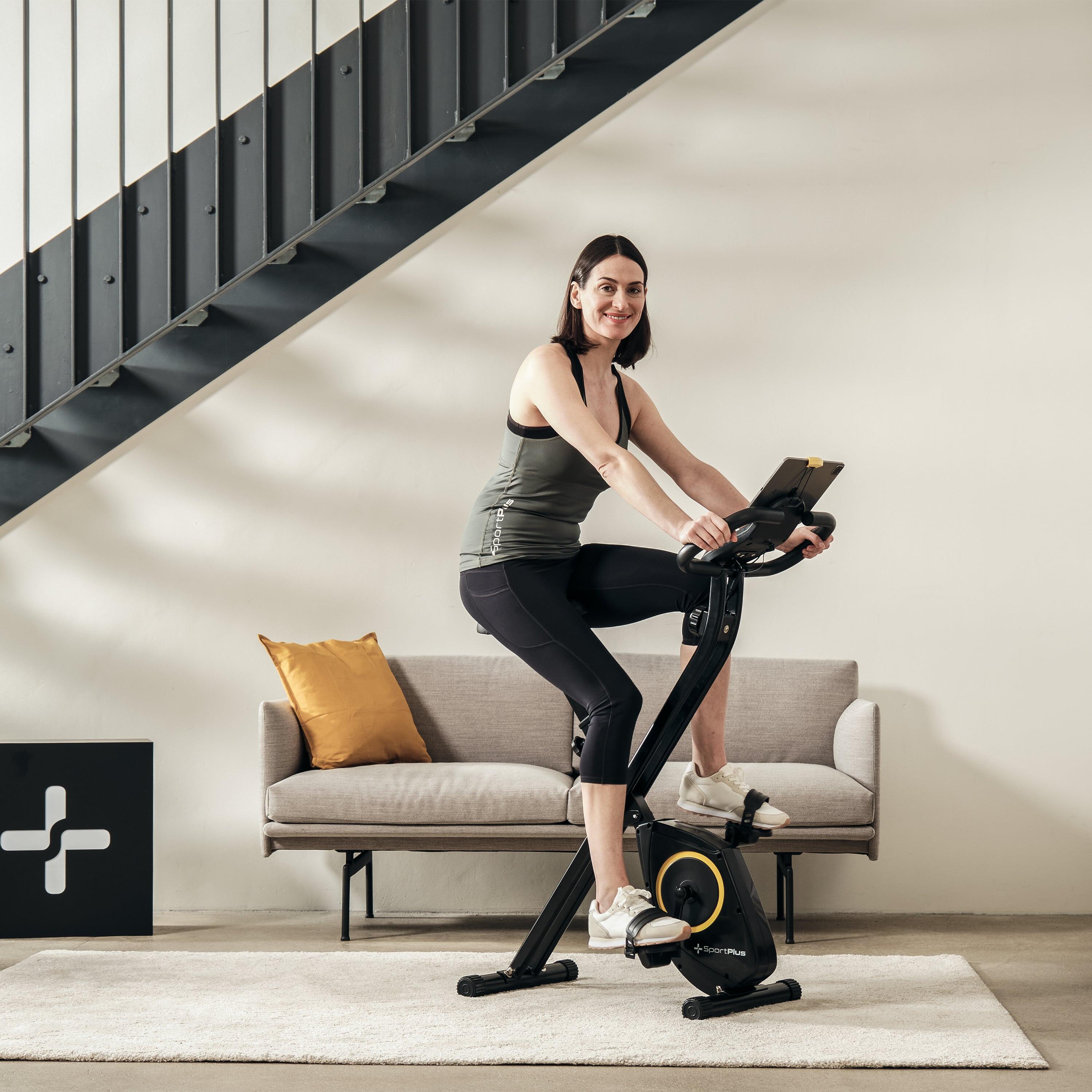SportPlus Kompaktes Magnet X-Bike– Klappbarer Heimtrainer mit App-Kompatibilität 5/8