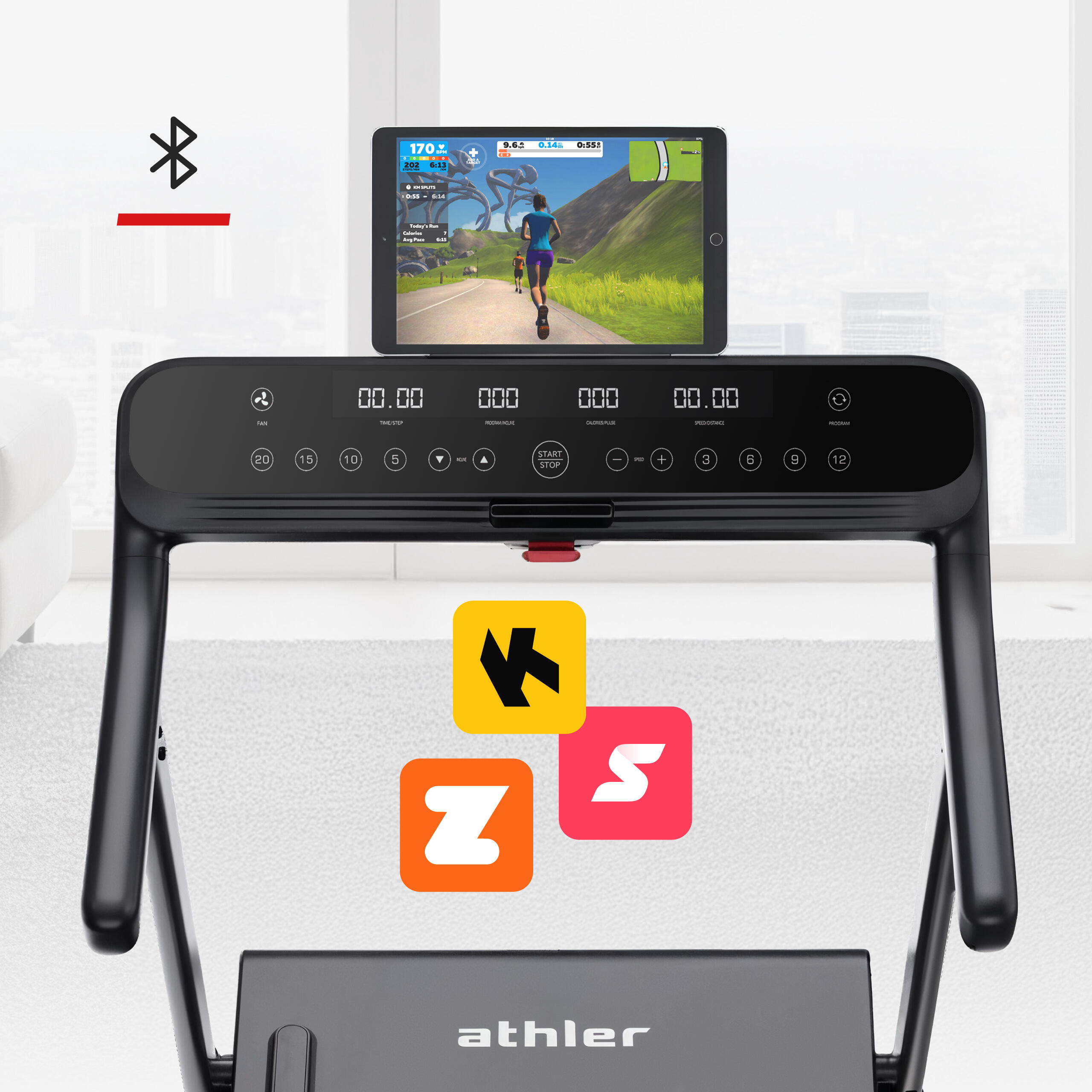Bieżnia Elektryczna, domowa, składana, Fitness, Athler Impala 60, 1-12 km/h 4/7