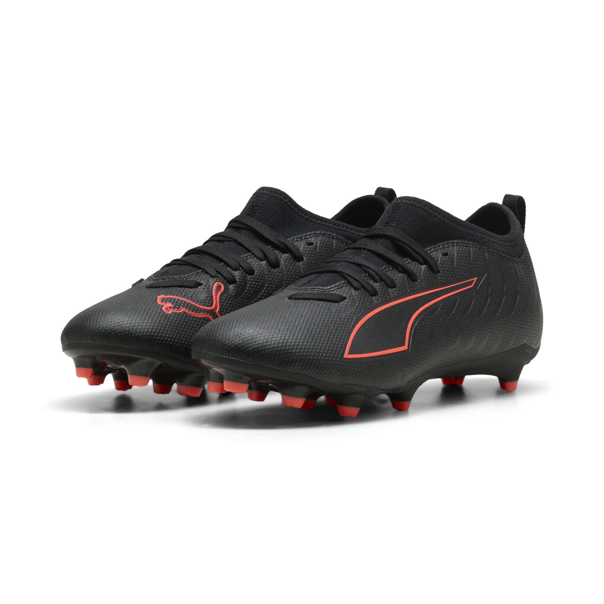 Puma - Chaussures De Football Ultra 6 Match Fg/ag Enfant Et Adolescent Puma - Chaussures À Crampons - Noir|rouge - Decathlon