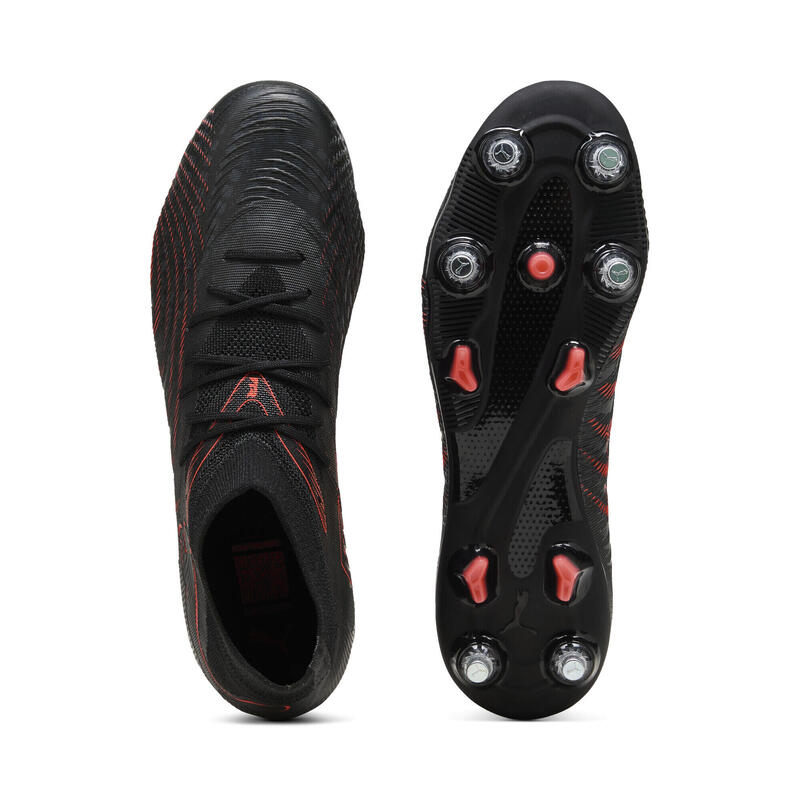 Ghete fotbal crampoane metalice Future 9 Match Mxsg, negru cu roșu PUMA
