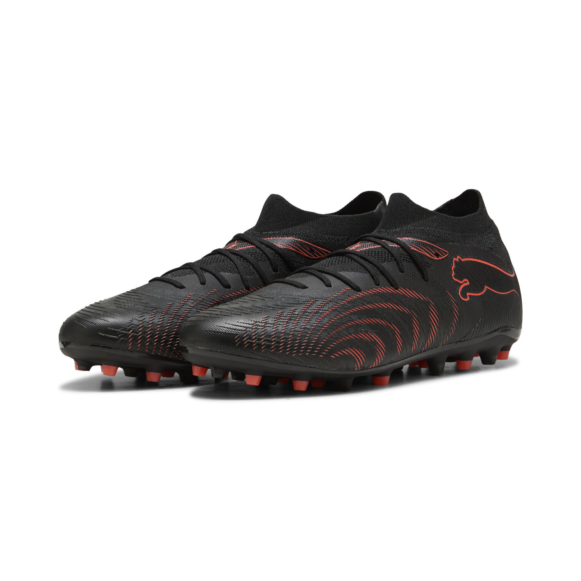 Puma - Chaussure De Football Future 9 Match mg Unisexe Puma - Chaussures À Crampons - Gris|noir|rouge - 43 - Decathlon