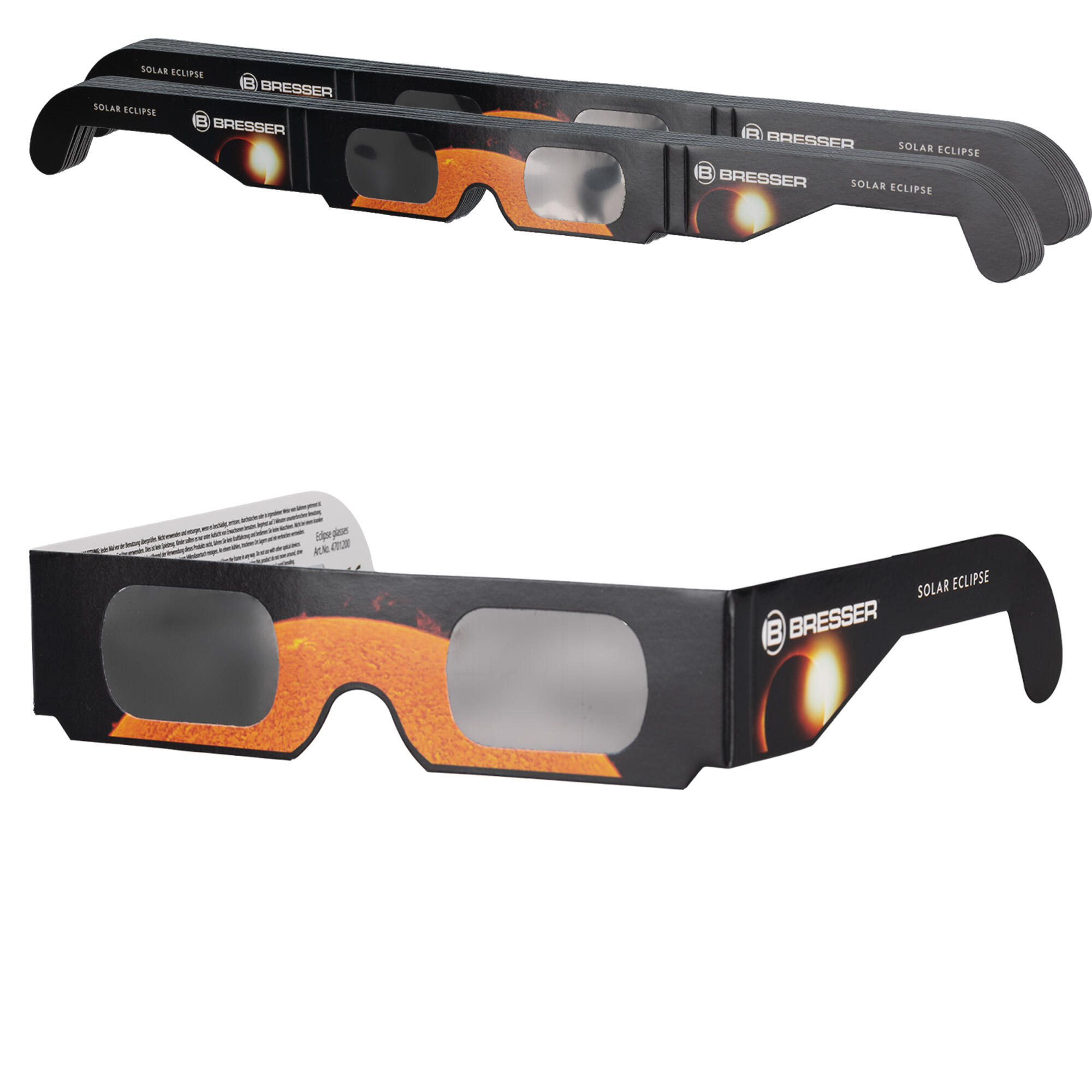 Bresser - Lunettes D'Éclipse Solaire (50 Pièces) - Lunettes De Soleil - Jaune|noir|vert - Taille Unique - Decathlon