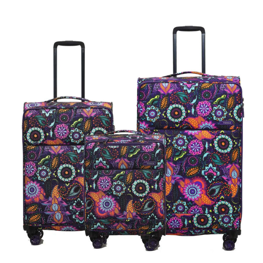 Tosca SO LITE 4-Wheel Suitcase Set of 3 - Paisley (Carry-on, Medium and Large)