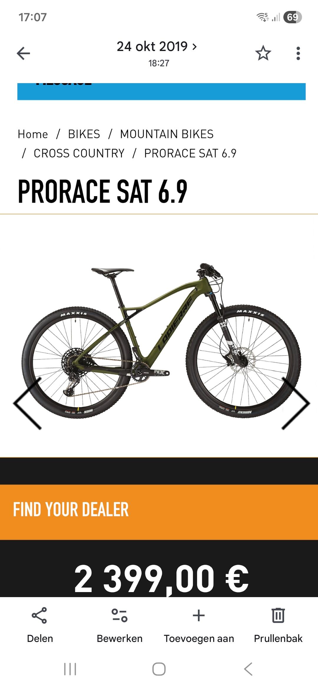 Entre Particuliers - Lapierre VTT PRORACE SAT 6.9 5/5