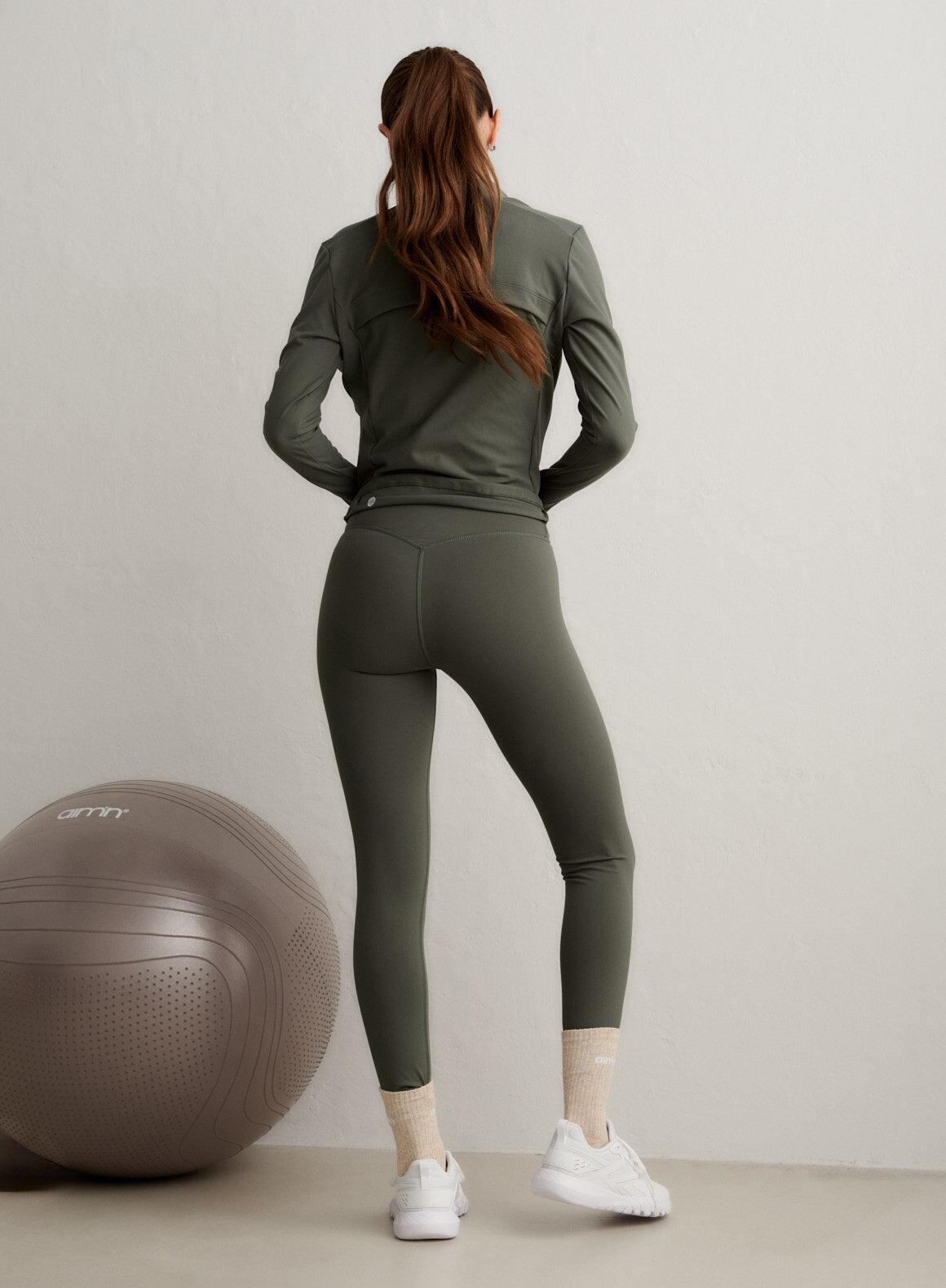 Mujer Leggings Transpirable A prueba de Sentadillas Hiedra Verde 2/6
