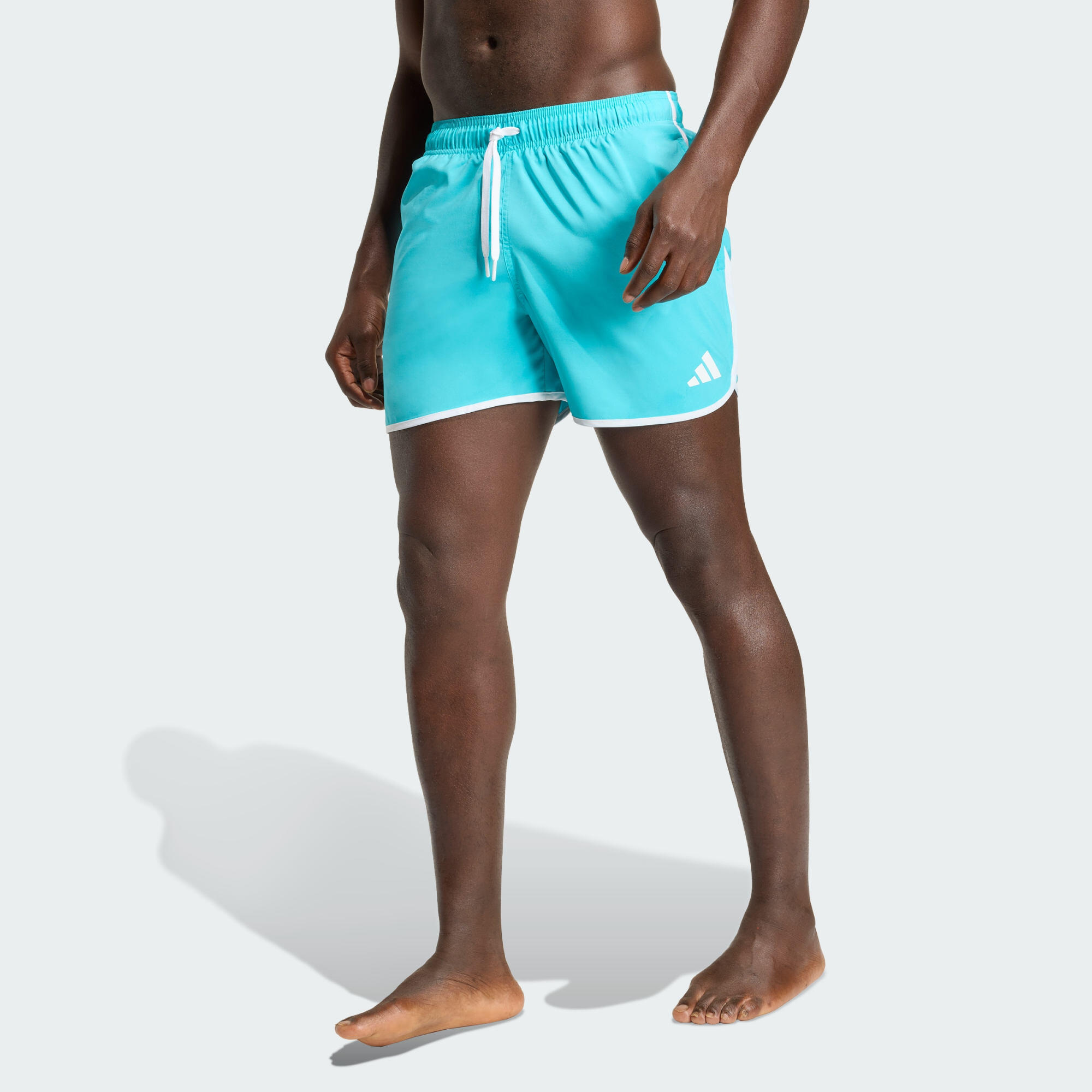 Adidas - Short De Bain Graphique Réactif À L'Eau 12,7 Cm - Bas De Maillot De Bain - Blanc|bleu - Decathlon