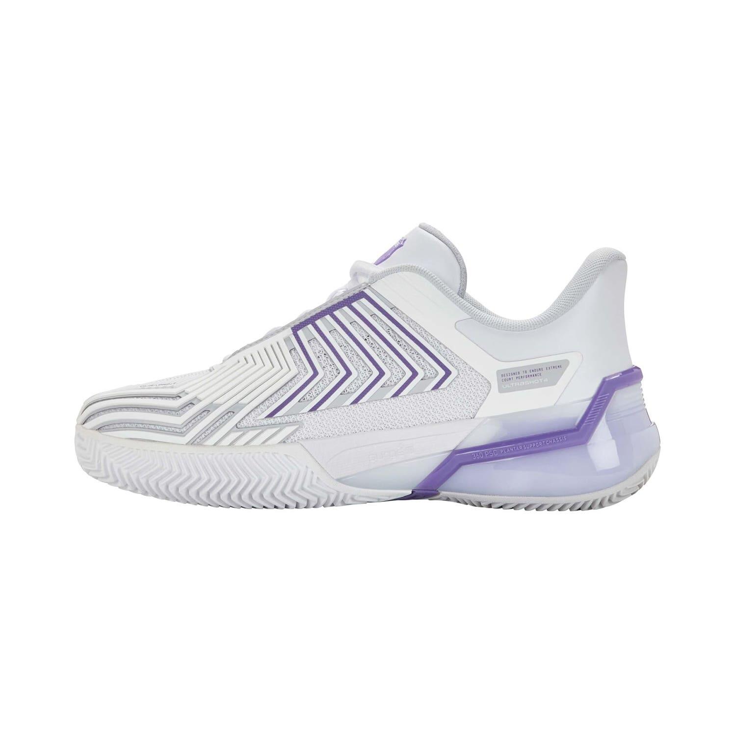 Kswiss Ultrashot 4 Clay Bianco/porpora Donna 94438-147-m 3/7