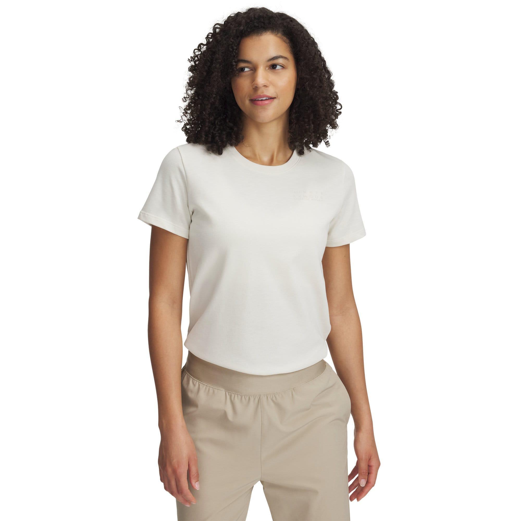 UNDER ARMOUR Womens/Ladies Heavyweight Branded TShirt (White)