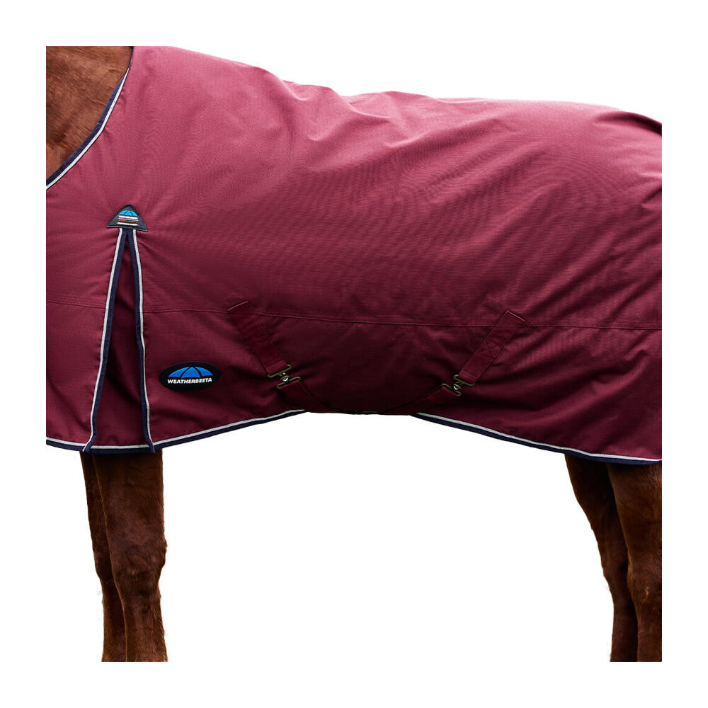 Comfitec Prelim StandardNeck Plain 220g Horse Turnout Rug (Burgundy/Navy) 4/4
