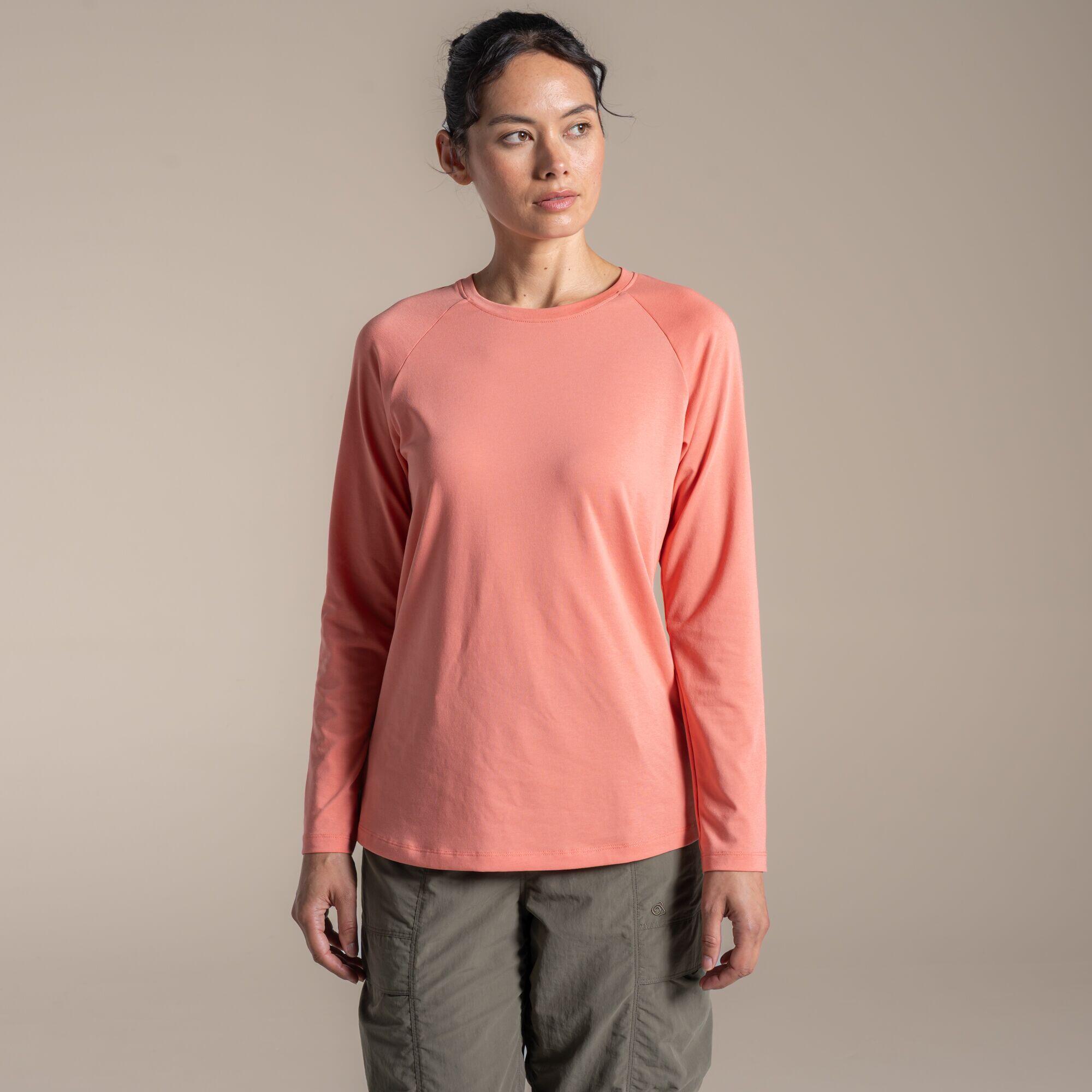 Nur Die Relax & Go Maglietta Donna A Maniche Lunghe – Puro Cotone, Vestibilità Comoda, Girocollo Piatto
