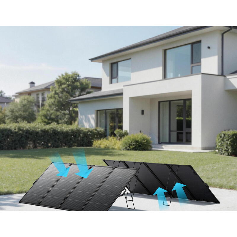 Panou solar bifacial portabil ANKER SOLIX PS400, 400W pentru F3000/C2000/C1000X