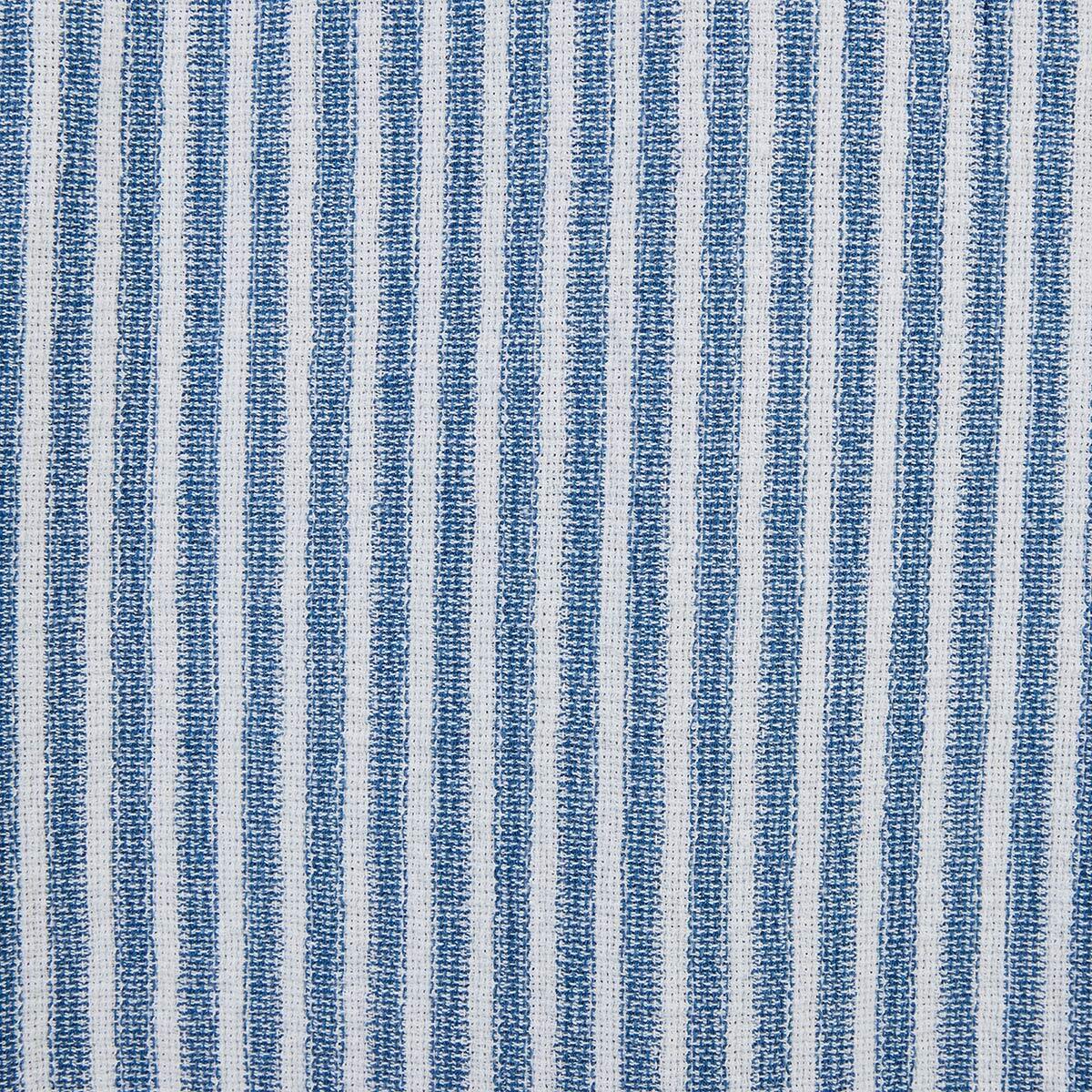 Camicia a maniche lunghe a righe in cotone azzurro cielo 6/7