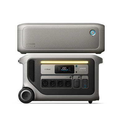 Kit powerstation anker solix f3000+bp3000, batterij 6144 wh