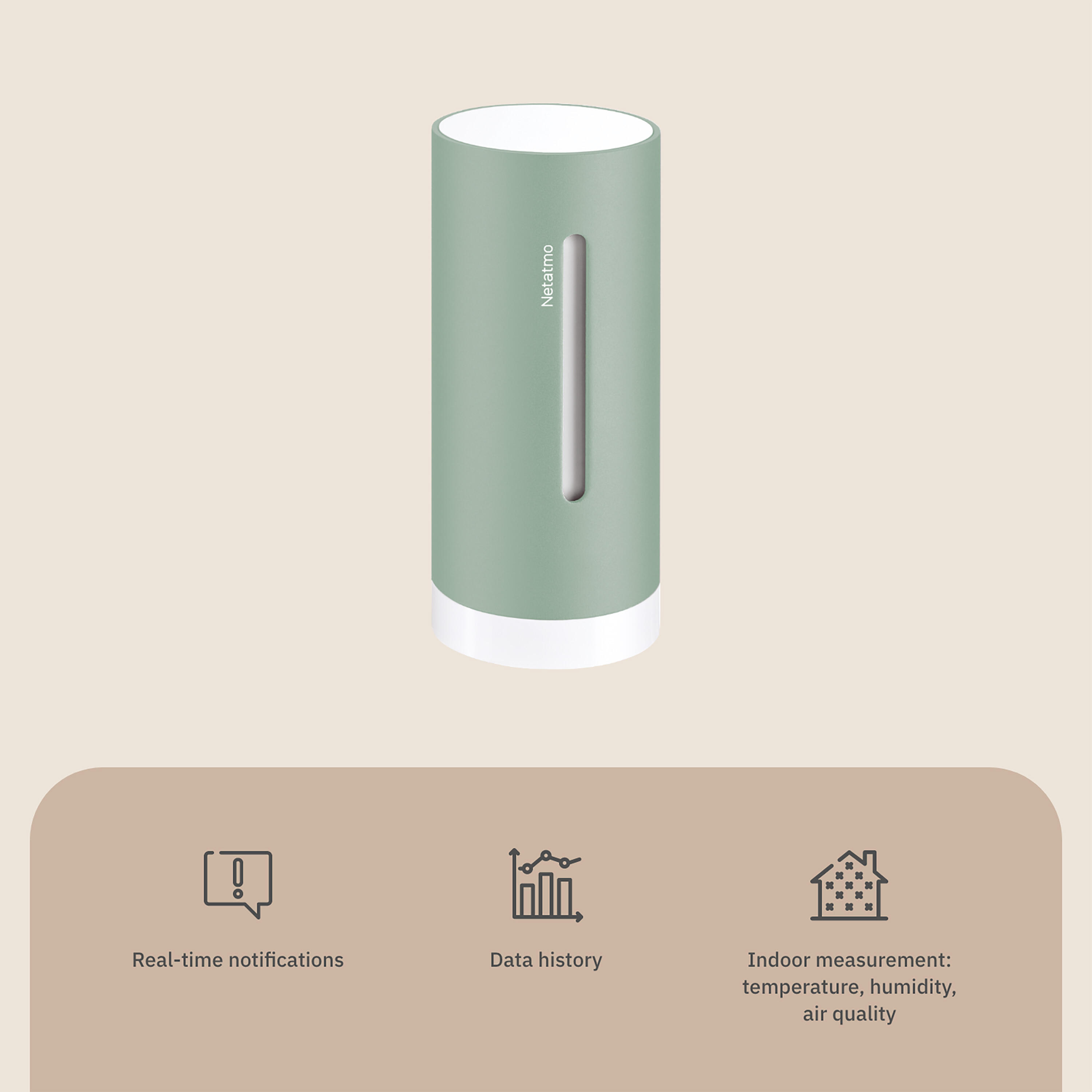 Netatmo módulo adicional estación meteorológica verde menta 2/5