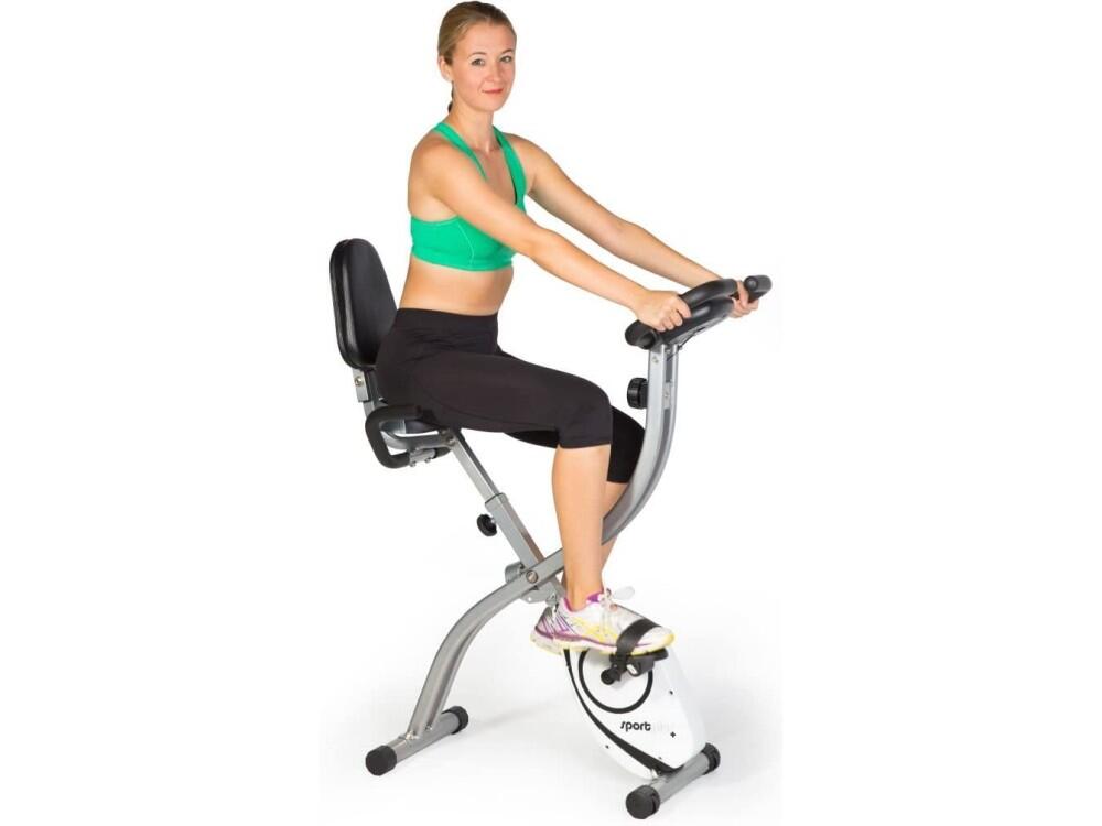 SportPlus S-Bike Heimtrainer, klappbar, mit Rückenlehne und Pulsmessung 2/7