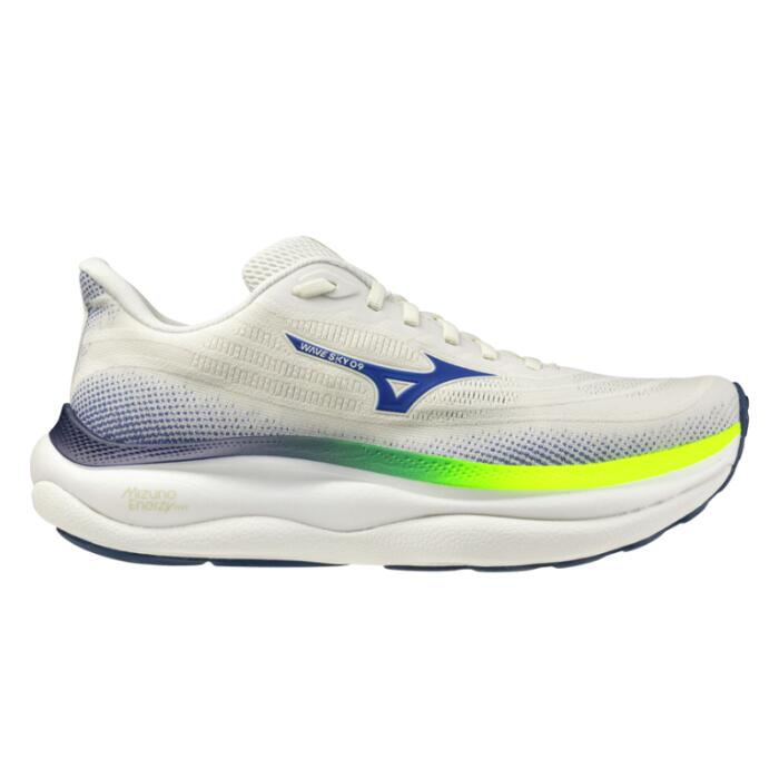 Mizuno Wave Sky 9 Running Shoes White, Blue and Yellow