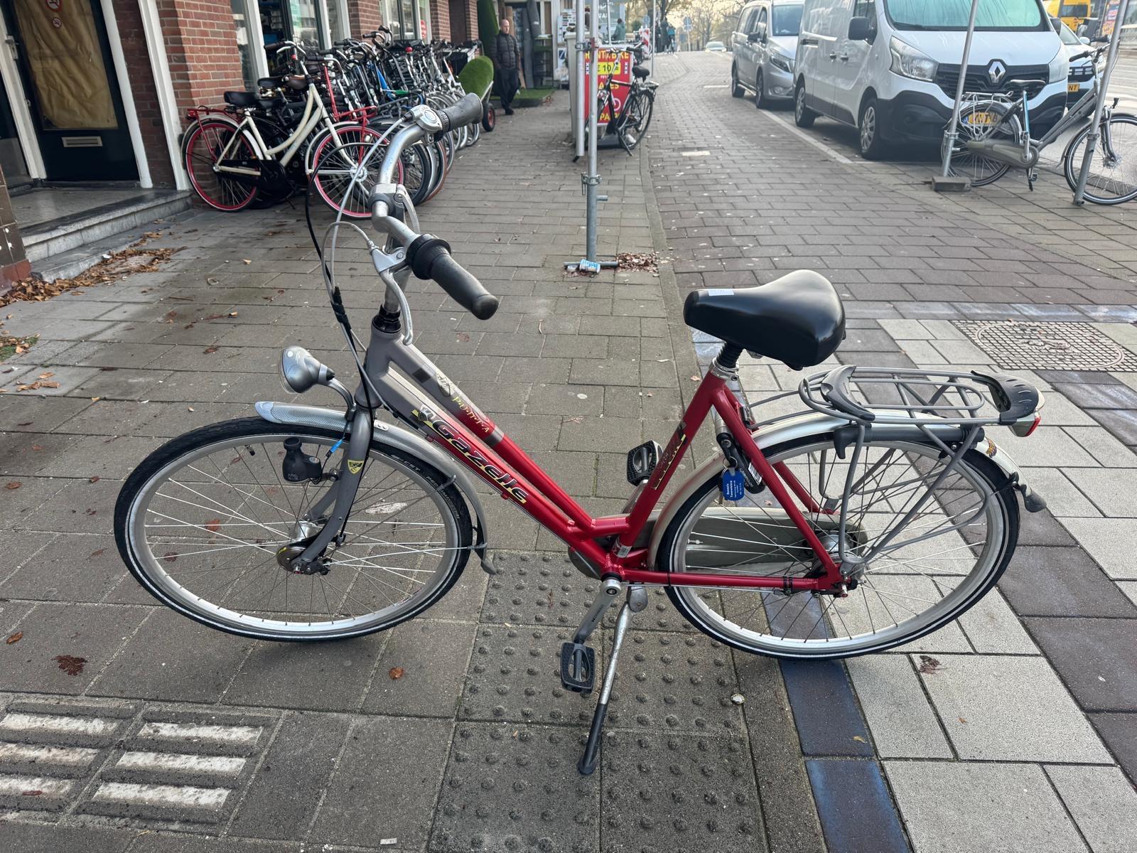 Gazelle Punta, laag instap damesfiets 57 cm, rood 4/5