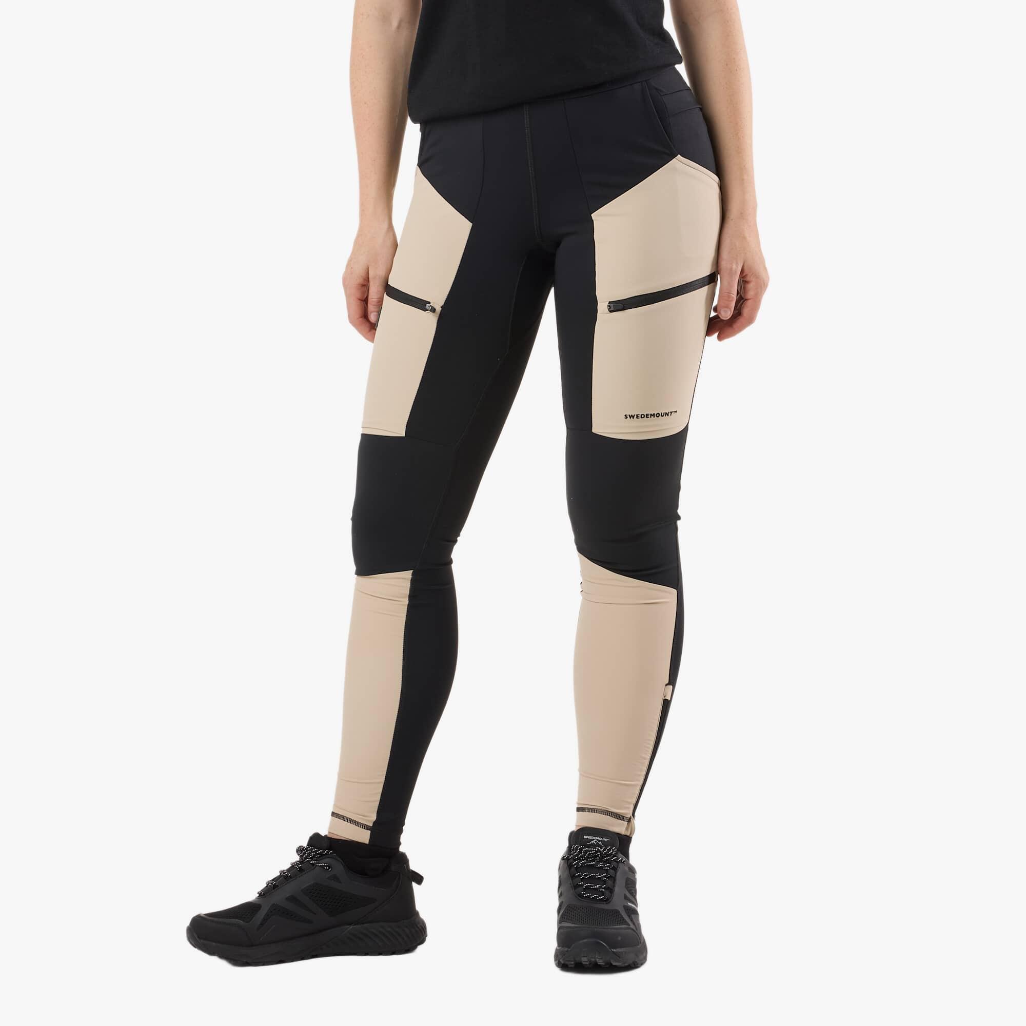 Swedemount - Pantalon Randonnée Femme Coupe-vent Respirant Trondheim Trekking Tights - Pantalons - Blanc|noir - Decathlon