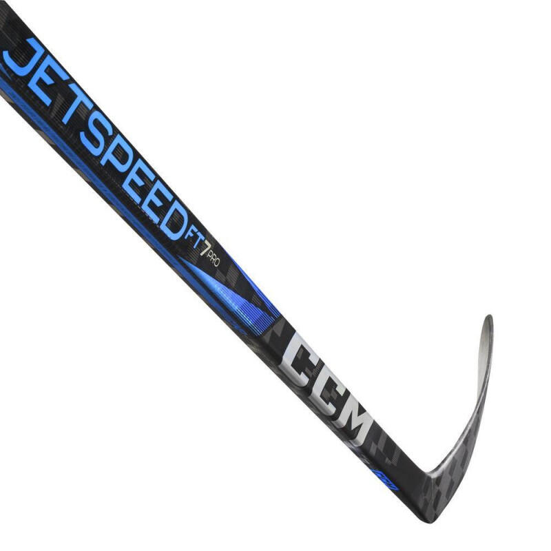 Bâton de hockey CCM JetSpeed ​​FT7 PRO JR personnalisé de couleur bleue 2/5