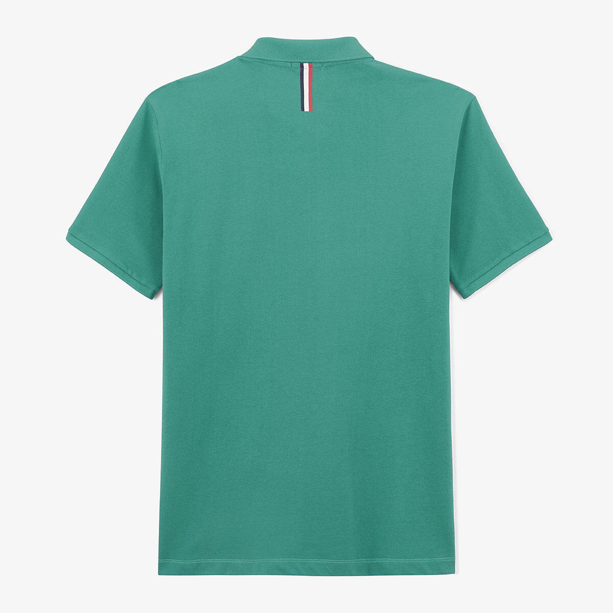 Polo a maniche corte in cotone piqué Lucas blu turchese 3/5