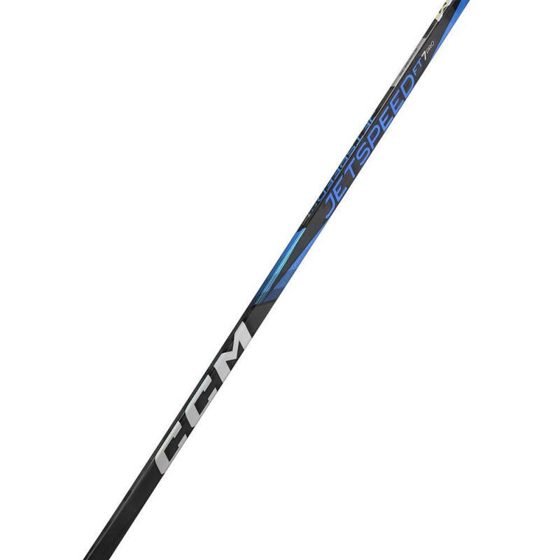 Bâton de hockey CCM JetSpeed ​​FT7 PRO JR personnalisé de couleur bleue 5/5