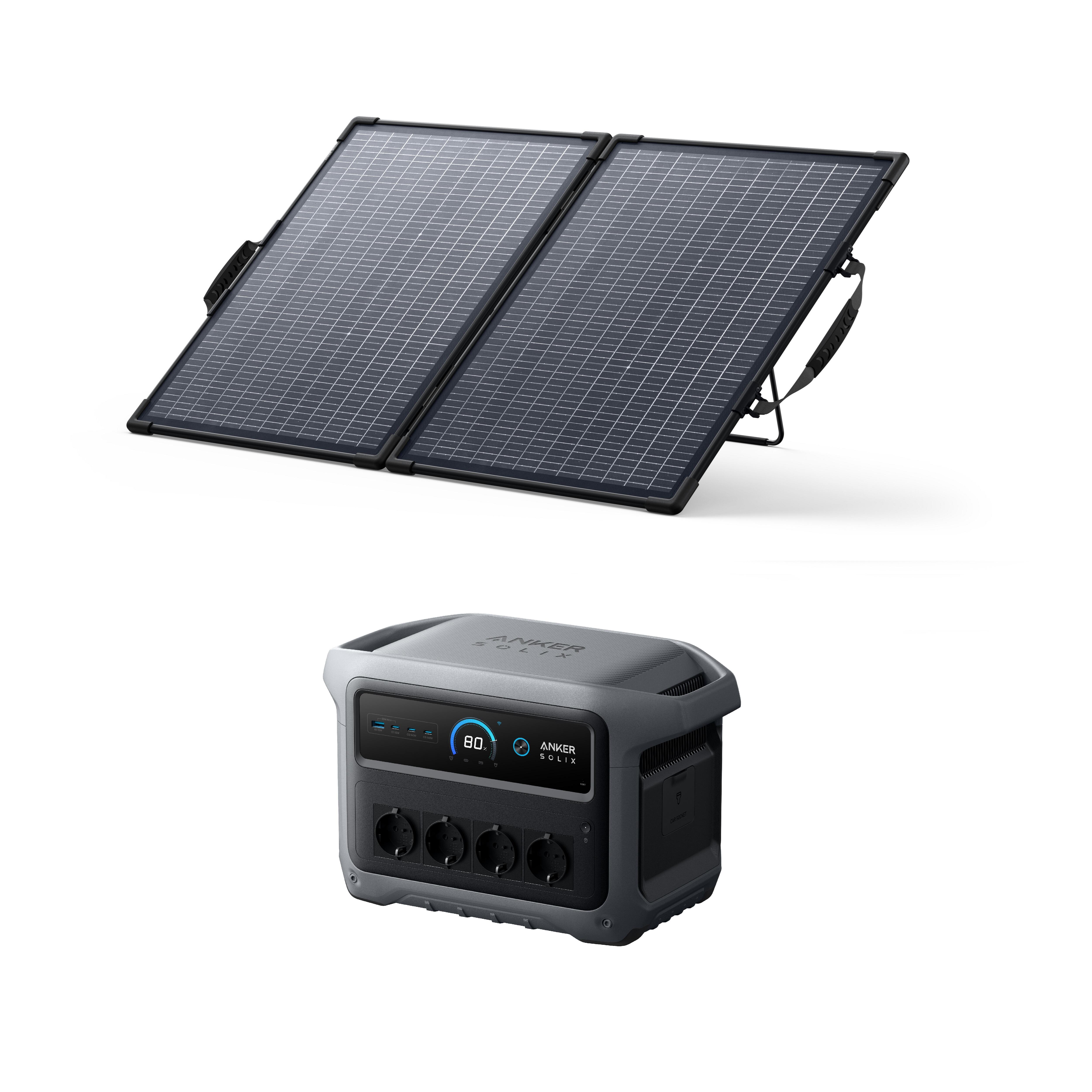 Anker - Kit Station Électrique Anker C1000x Gen 2 Avec Panneau Solaire Bifacial Ps100 - Batterie Externe - Gris - Taille Unique - Decathlon
