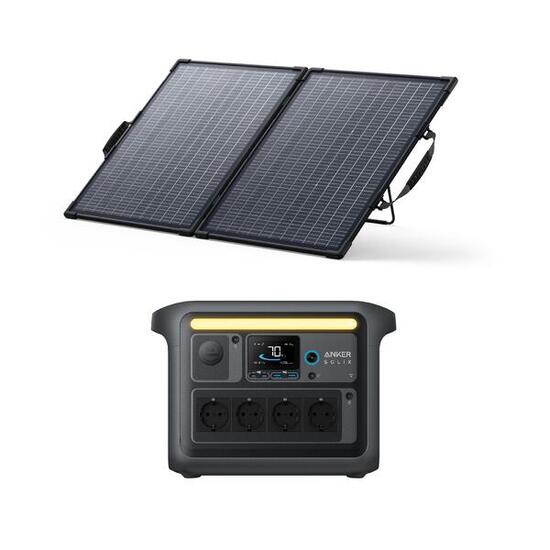 Kit station électrique Anker SOLIX C1000X avec Panneau solaire bifacial PS100