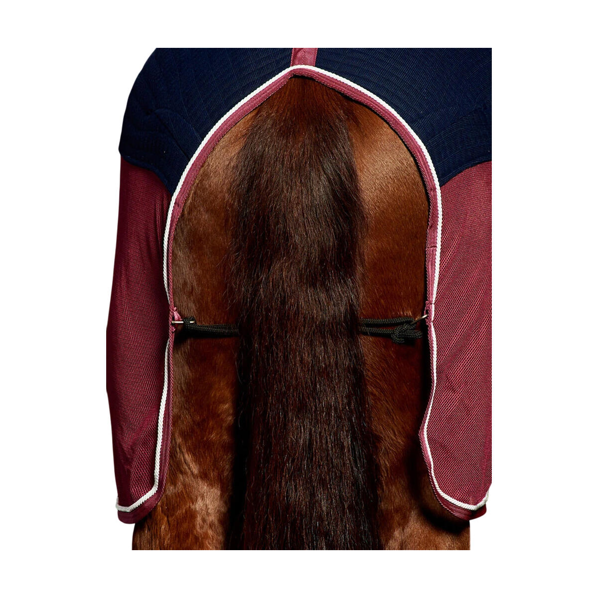Couverture Rafraichissante Pour Chevaux (Bleu Marine / Bordeaux) 2/4