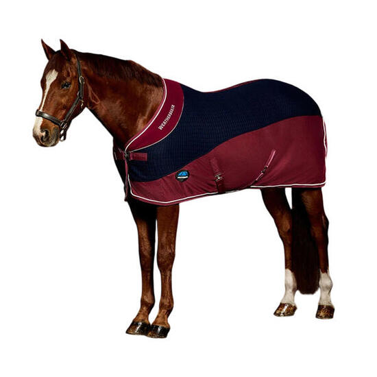 Couverture Rafraichissante Pour Chevaux (Bleu Marine / Bordeaux)